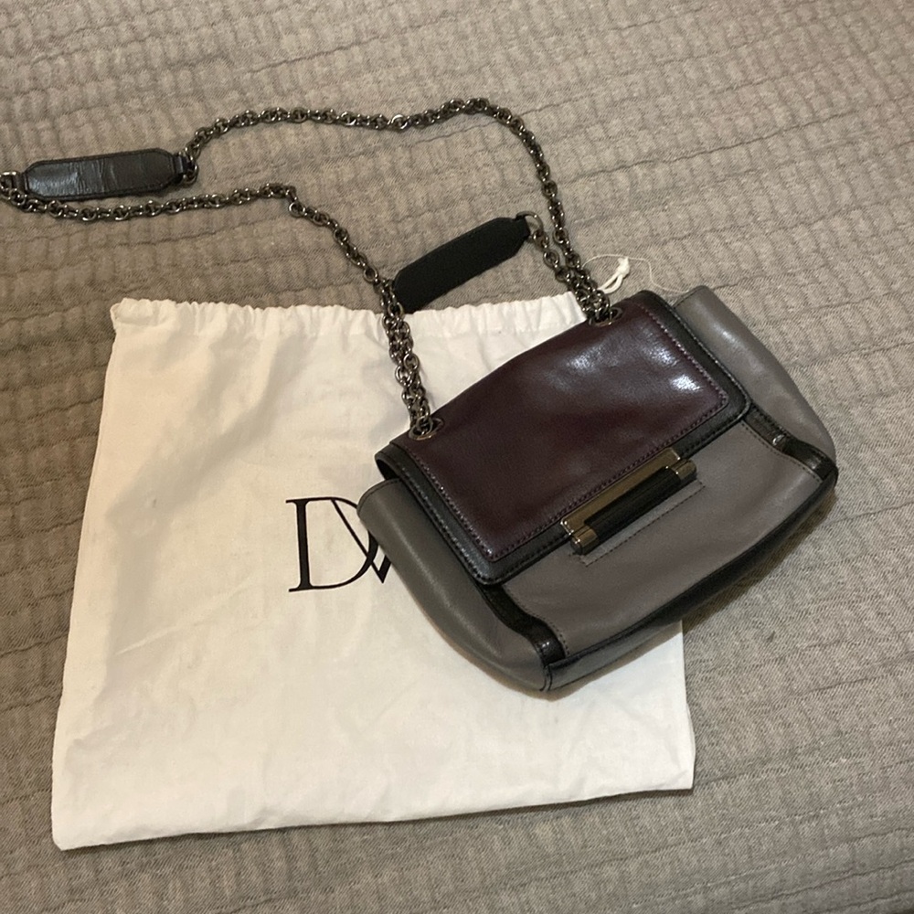DVF mini colorblock leather crossbody